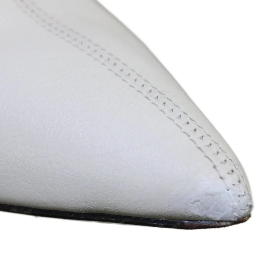 Paul Andrew Mangold Handmade Italy White Leather Bootie, Size 36.5  (US 6.5)